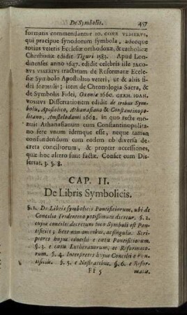 Cap. II. De Libris Symbolicis