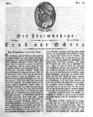 Nro. 26, Dienstag, den 5. Februar 1805