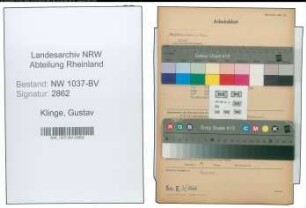 Entnazifizierung Gustav Klinge , geb. 30.07.1909 (Foerster)