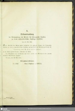 [Königliche Dekrete]