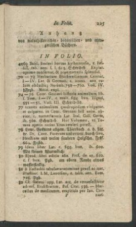 Anhang von naturhistorischen-botanischen- und medizinischen Büchern