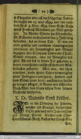 X. Dr. Valentin Ernst Löscher