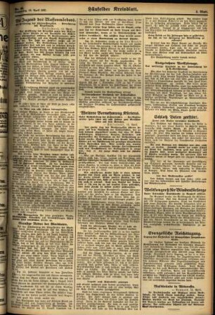 Zweite Ausgabe vom Donnerstag, den 16. April 1931.