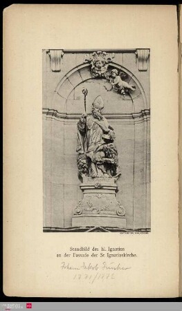 Der heilige Martyrer Ignatius, Bischof von Antiochien : Festschrift zur 1800jährigen Gedenkfeier seines Todes ; Mainz, den 1. Februar 1907