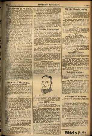Zweite Ausgabe vom Donnerstag, den 25. September 1930.