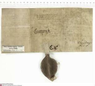 Metze, Äbtissin des Klosters Kreuzberg [bei Philippsthal] und der Konvent von Kreuzberg bekunden, dass sie mit Zustimmung Friedrichs [von Romrod],...