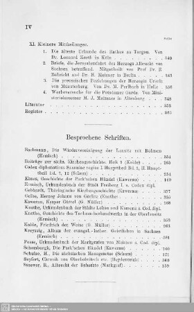 Besprochene Schriften