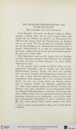 Die Nachlass-Versteigerung von Claes Rauwart