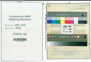 Entnazifizierung Ida Koehne , geb. 05.06.1907 (Lehrerin)