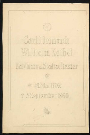 Begräbnisstätte Familie Keibel und Familie Franz auf dem St. Nicolai und St. Marien-Friedhof, Berlin-Prenzlauer Berg: Grabmal Keibel: Detail
