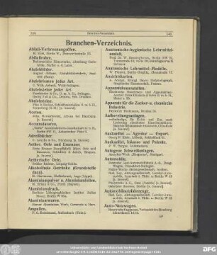 Branchen-Verzeichnis.