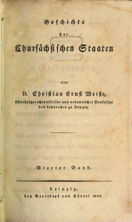 Geschichte der Chursächsischen Staaten, 4