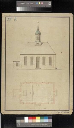 Grund- und Aufriss der Weinbergkirche