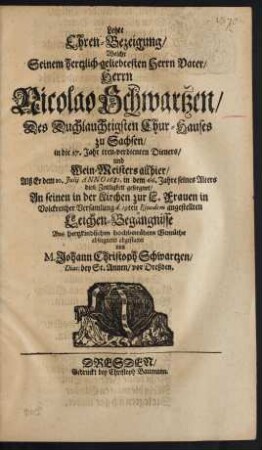 Letzte Ehren-Bezeigung