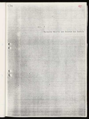 Abt. V Murhards Theorie und Politik des Handels