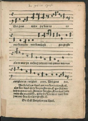 Die Erst Antiphon zun Laudes.