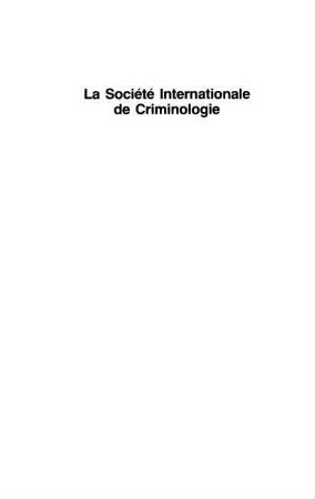 9-54, La Société Internationale de Criminologie