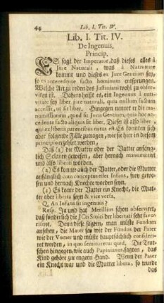 Tit. IV. De Ingenuis.