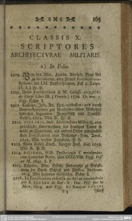 Classis X. Scriptores Architecturae Militaris