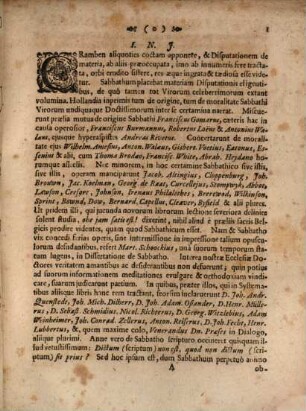 Disputatio Historico-Theologica de Sabbatho Christianorum Judaico