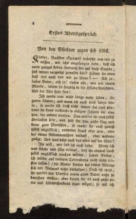 8-35, Erstes Abendgespräch