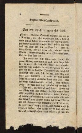 8-35, Erstes Abendgespräch