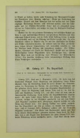 69. Ludwig XV. Die Regentschaft