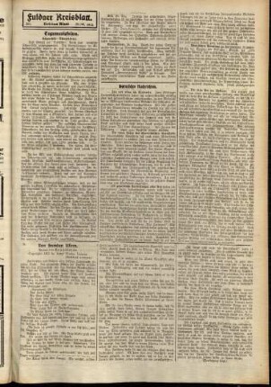 Dritte Ausgabe vom Mittwoch, den 31. Dezember 1913.