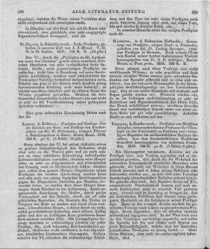 Bernet, J. J.: Sechs Predigten. St. Gallen: Scheitlin 1837