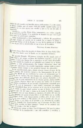Ricardo Sáenz Hayes ha juzgado el último libro de Juan Pablo Echagüe