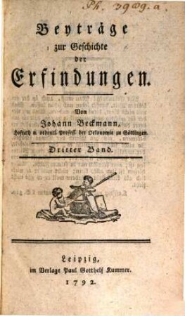 Beyträge zur Geschichte der Erfindungen. 3. 1790/92