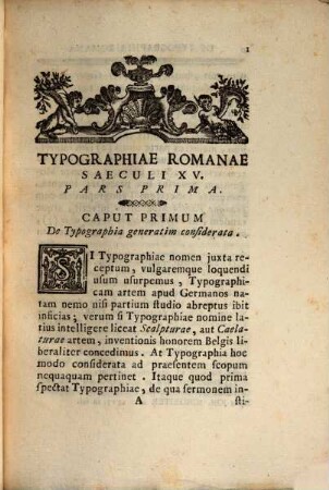 Specimen historicum typographiae romanae XV. Saeculi