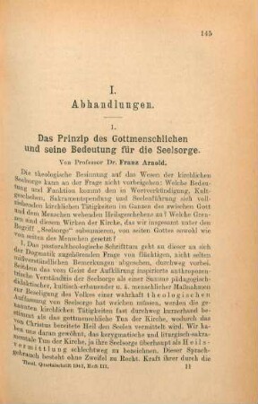 145-176 Das Prinzip des Gottmenschlichen und seine Bedeutung für die Seelsorge