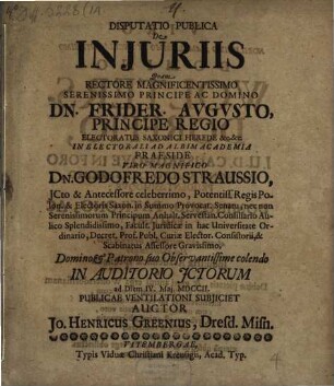 Diss. de iniuriis