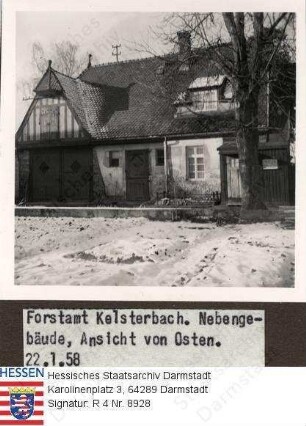 Kelsterbach, Forstamt - Nebengebäude, Ostseite