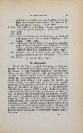 17. Jahrhundert