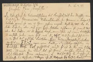 Brief an Friedrich Wilhelm Jähns : 26.04.1883