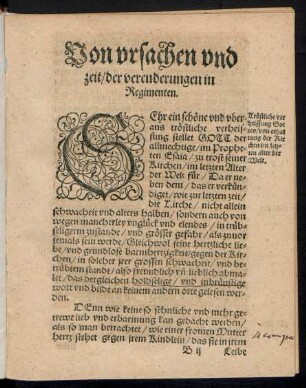Von ursachen und zeit/ der verenderungen in Regimenten.