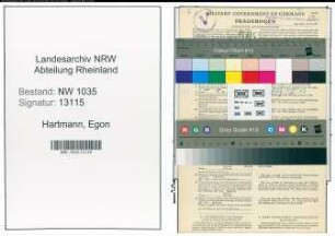 Entnazifizierung Egon Hartmann , geb. 08.04.1919 (Kaufmaennischer Angestellter)