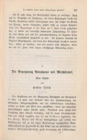 321-356 Die Begegnung Abrahams mit Melchisedek
