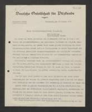 Brief von Franz Kallenbach an Hans Kniep