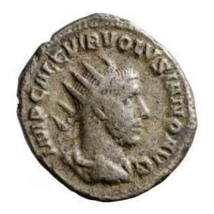 Münze, Antoninian, 253 n. Chr.