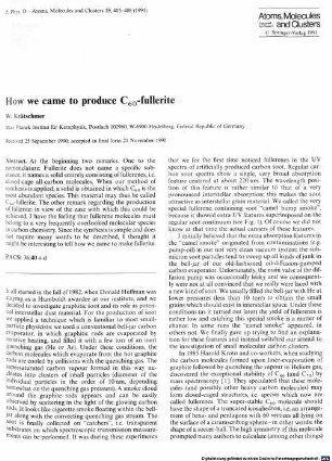How we came to produce C60-fullerite