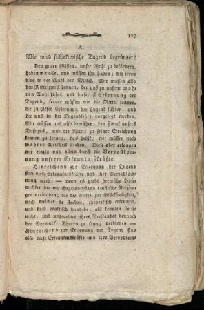 A. Wie wird subjektivische Tugend begründet?