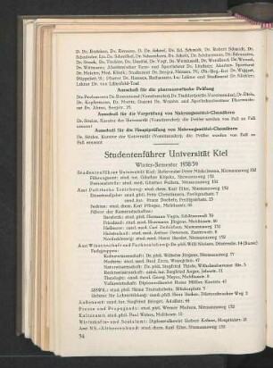 Studentenführer Universität Kiel