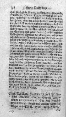 Kernhafte Gedanken über verschiedene Gegenstände der Sittenlehre.