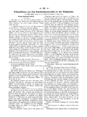 Präparationen aus dem Geschichtsunterrichte in der Volksschule
