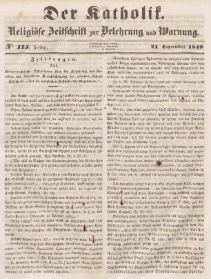 449-452 Zeitfragen : XXI. Kirchenrechtliche Aphorismen über die Abhaltung von Synoden mit besonderer Berücksichtigung der neuesten Schrift Hirschers : Fortsetzung