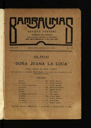 Doña Juana la Loca : pieza cómica en tres cuadros