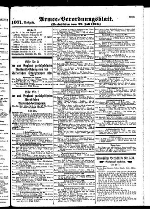 1071.Ausgabe. Samstag, 29. Juli 1916